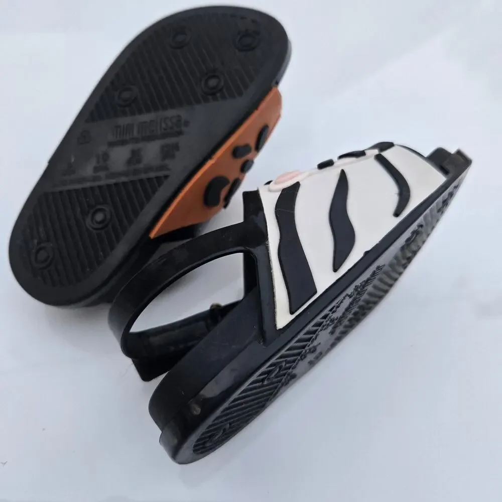 Mini‎ Melissa Zoo Animal Sandal Tiger Zebra Size 6 Toddler